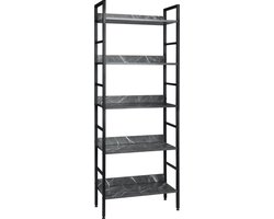 Luxe Opbergkast Voor Binnen - Boekenkast & Kast - Zwart Marmer Look