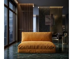 Luxe Opvouwbare Zitzakbank & Vloermatras – Extra Dik Corduroy Fluweel, 4-Voudig Opvouwbaar, Comfortabele Slaapbank en Loungezetel voor Slaapkamer, Woonkamer en Yogamat – Beige 75 x 240 cm - Casa Serena