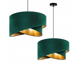Luxe Plafondlamp Goud Fluweel Groen - Stijlvolle Hanglamp