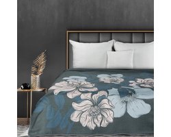 Luxe Plaid Emma Pastel Bloemen 150x200cm - Zacht Acryl & Polyester