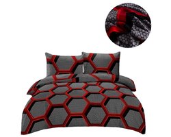 Luxe pluche dekbedovertrekset 200x220cm - dik en warm voor de winter