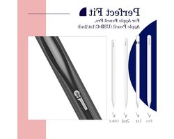 Luxe PU Leren Pennenzak voor Apple Pencil en iPad - Geschikt voor iPad 9, 8, 7, Air 4 en 9.7" - Ruimte voor Accessoires en Organisatie