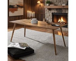 Luxe rechthoekige eettafel 120 cm - Massief Serena Hout - Design Keukentafel Landelijk & Rustiek - Voor 4-6 personen - Robuuste Massief Houten tafel Casa Serena – 120 cm – Casa Dorada