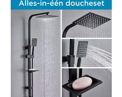 Luxe Regendouche Set - Mat Zwarte Doucheset