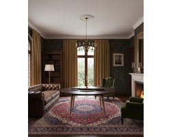 Luxe Ronde Uitschuifbare Eettafel - Multifunctionele Vouwbare Balkon- en Keukentafel - 130 cm + 80 cm - Roestvrij Stalen Draaiplateau - Compact & Ruimtebesparend,Casa Serena