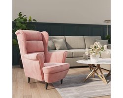 Luxe Roze Fluweel Fauteuil – Comfortabele Lounge of Relaxfauteuil