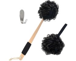 Luxe Rugborstel Set - Badborstel - Rugborstel Douche met Steel - Rug Scrubber - Doucheborstel - Lichaamsborstel - Huidborstel - Dry Brush