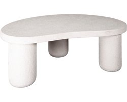 Luxe Salontafel Marmer Wit - Salontafel Industrieel Landelijk (110 x 70 x 38 cm) - Sidetable Industrieel - Bijzettafeltjes Woonkamer - Bijzettafel Bank - Koffietafel - Woonkamer Tafel - Salon Tafel