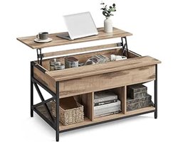 Luxe Salontafel – Met Lade & Opbergruimte – Bijzettafel Industrieel – Woonkamer – Hoogwaardig Hout – Bijzettafel – Klassiek Design