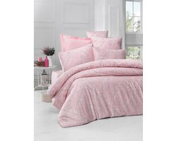 Luxe Satijnen Single XL Quilt Cover Set - Elegant & Zacht - 1 stuk - Katoen - 155 x 200 cm - Poederkleur