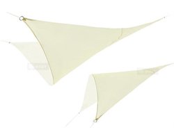 Luxe Schaduwdoek 3 x 3 x 3 kleur Creme / zonnescherm/ zonwerend/ water bestendig en UV-beschermend