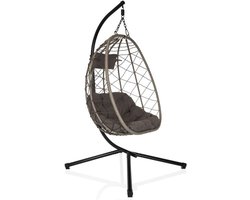 Luxe schommelstoel met kussen voor tuin en balkon