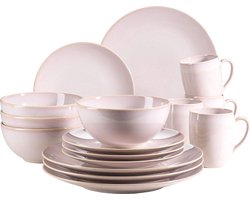 Luxe Servies - serviesset 4 personen- dinnerset - borden, schalen, mokken set - duurzaam - premium kwaliteit