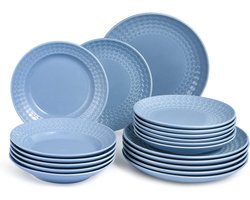 Luxe Servies - serviesset  6 personen- dinnerset - borden, schalen, mokken set - duurzaam - premium kwaliteit