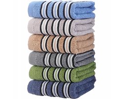 Luxe Set van 6 Badhanddoeken 50x100 cm - Zacht & Absorberend Katoen