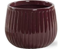 Luxe sierpot Livia Bordeaux Rood – bloempot voor binnen – pot van 12,5cm – plantenpot met Ø15 – sierpot voor kamerplant