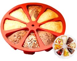 Luxe Siliconen Bakvorm - 8 Losse Punten - Cake, Brood & Taart Maken - Broodbakken - Bakken - Rood