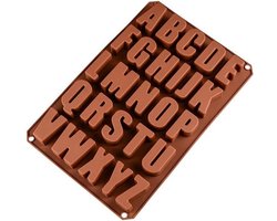 Luxe Siliconen Bakvormen Letters - Bakspullen - Bakken - Keukengerei - Bakvorm - Mallen - Cakevorm - Koken - Bruin