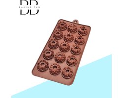 Luxe Siliconen mal voor rozetchocolade 21.5 x 10cm - Chocolade vorm - Ruby chocolate (Roze chocolade) - Snoep / Bonbon chique mal - Geschikt voor oven en vaatwasser bestendigd.