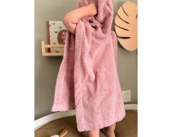 Luxe Speenkoorden - badponcho met capuchon baby - roze - zwemmen - vakantie