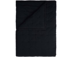 Luxe Sprei Antraciet - Bank- of Bedsprei - 180x265 cm - Gerecycled Materiaal