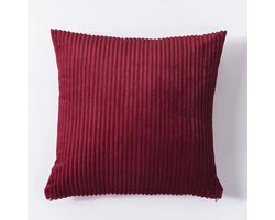 Luxe stijl huis & hotel effen gestreept sierkussen en kussenhoes