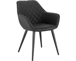 Luxe Stoel - Bureaustoel - Fauteuil - Stoel - Luxe Eetkamerstoel - Lounge Stoel - Antraciet - Stof
