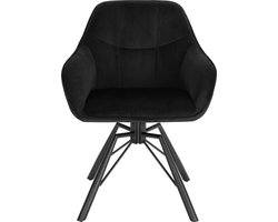 Luxe Stoel - Bureaustoel - Fauteuil - Stoel - Luxe Eetkamerstoel - Lounge Stoel - Zwart