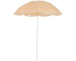 Luxe strand parasol - Hawai parasol - Raffia parasol - Strandparasol - Stokparasol - UV Werend - Ø160 CM