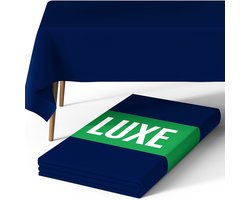 Luxe Tafelkleed - Tafellaken - Hoge Kwaliteit - Tafelzeil - Bruiloft tafeldecoratie - Buitenkleed - Tafelkleden - Uitwasbaar - Donkerblauw - 240x140 CM