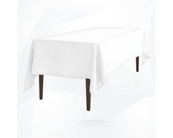 Luxe Tafelkleed - Waterafstotend - Tafellaken - Wit - 259x152 CM - Tafelzeil - Tafelkleed Katoen - Tafelkleden