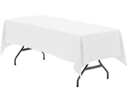 Luxe Tafelkleed - Waterafstotend - Tafellaken - Wit - 259x152 CM - Tafelzeil - Tafelkleed Katoen - Tafelkleden