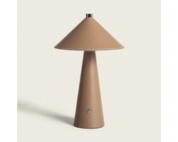 Luxe Tafellamp - Zonder Snoer op Batterij - Leer - Moderne Tafellamp - Bruine Tafellamp - Stijlvolle Design Tafellamp