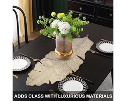 Luxe Tafelloper Goudkleurig voor Eettafel, Salontafel of Feestelijke Gelegenheden