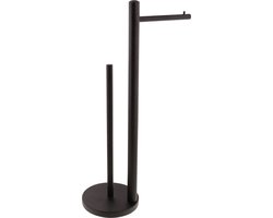 Luxe Toiletrolhouder - 15 x 53 cm - Zwart