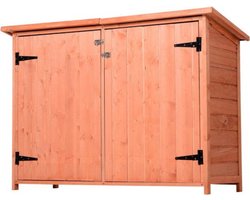 Luxe Tuinberging – Hout – Tuinkast – Tuinkist – Openslaande Deuren – Optimale Opbergruimte – Stijlvol Design – Lichte Houlook