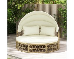Luxe Uitschuifbare Slaapbank – Beige – 180x180 cm – Industrohome