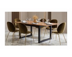 Luxe Uittrekbare Eettafel 160-200 cm - Tafelblad Antraciet Wild Eiken - Industriële Vintage Keukentafel - Stijlvolle Eetkamer Tafel 160 x 75 x 90 cm Casa Serena – Casa Dorada