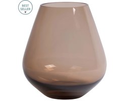 Luxe vaas Tasman | Taupe | Small | Ø20 x H22 cm