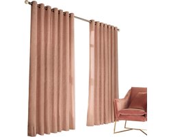 Luxe Velours Gordijnen Roze met Marmeren Jacquard Patroon, Verduisterend en Stijlvol