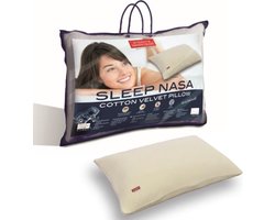 Luxe Velvet Traagschuim Kussen Sleep Nasa - Wit - Zydante Swisstech®
