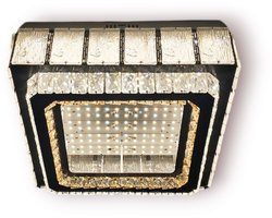 Luxe Vierkante Kristallen LED Plafondlamp - 45x45cm met Afstandsbediening & App-bediening