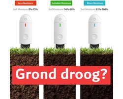 Luxe Vochtigheidsmeter - Vochtmeter Planten - Luchtvochtigheidsmeter - Tuinartikelen - Vochtmeter - Tuin Accessoires - Planten Accessoires - Wit