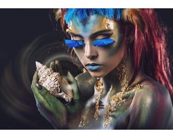 Luxe Wanddecoratie - Fotokunst "Fantasy Beauty"- Hoogste kwaliteit Plexiglas - Blind Aluminium Ophangsysteem - 60 x 90 - Akoestisch en UV Werend