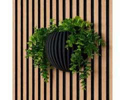 Luxe Wandvaas voor Akoestische Wandpanelen – Design Wanddecoratie – Geschikt voor Lattenwand en Akupanel – Tussenruimte 13–15 mm – Zwart