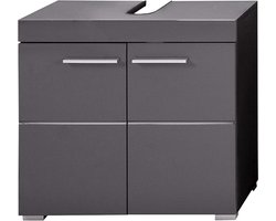 Luxe Wastafel Onderkast – Met Uitsparing - Badkamer Kastje – Wastafelmeubel – Staand – Modern Design – Zwart
