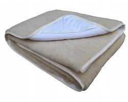 Luxe Wollen Onderdeken Camel Licht Beige 140x200 cm