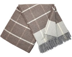 Luxe Wollen Plaid - RIGA (Merino - Kasjmier) - Bruin (140x200cm)