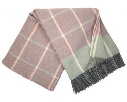 Luxe Wollen Plaid - RIGA (Merino - Kasjmier) - Roze (140x200cm)