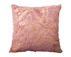 Luxe Woonkussenhoes 40x40cm - Goud Marmer Effect - Zacht & Stijlvol